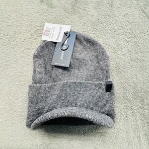 True Religion Mens Charcoal Gray‎ Beanie Hat TR2509 OSFA Ribbed Cuff